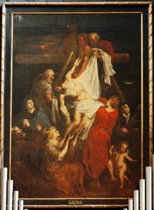 高い祭壇。 ペインティング。 フランダースのマスター。 17世紀。 作： Flemish School