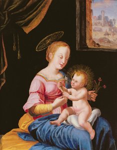 エジプトへの逃避の聖母子 作： Flemish School