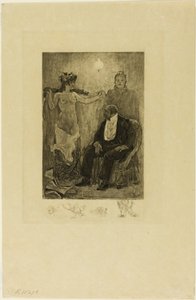 幕間、あるいは新しいバレエ団のイギリス人女性 作： Félicien Rops