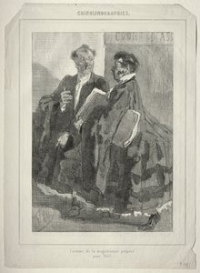 クリノリノグラフィー（1857年に提案された治安判事の衣装） 作： Félicien Rops