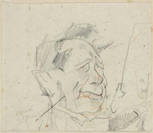 フェルディナンド・マリヌスのスケッチ 作： Félicien Rops
