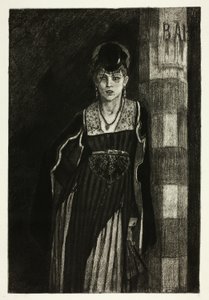 アブサン酒飲み 作： Félicien Rops