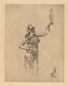 鷹匠ラ・フォコニエール。 作： Félicien Rops