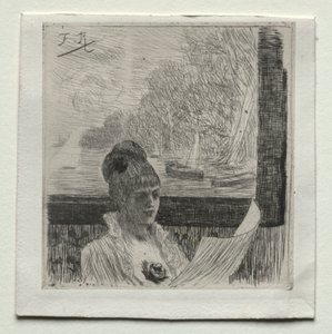 若い女性。 作： Félicien Rops