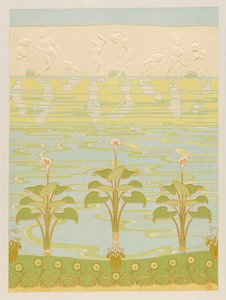 バスルームのエナメルタイルの装飾、1898年。 作： Félix Albert Anthyme Aubert