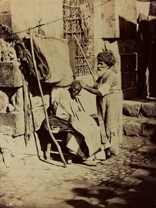 アルバムダマスとバールベック：シリアの理髪師 作： Félix Bonfils