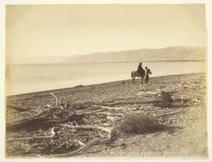 死海とユダヤ山脈。 パレスチナ ユダヤの死海と山脈、パレスチナ、1875 年