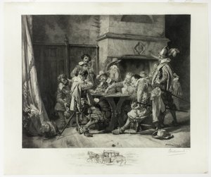 兵隊トランプ 作： Félix Henri Bracquemond