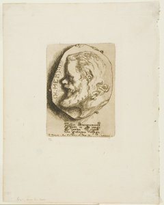 チャールズ・メリヨンの横顔 作： Félix Henri Bracquemond