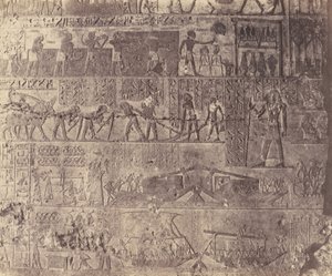 El-Kab éléthya、Hypogean Architecture - Tomb of Phapé - Sculptu...、1851-52、1853-54 を印刷。