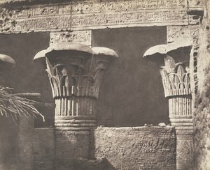Esneh Latopolis、Sandy Construction - Architrave、Shafts and Capitals、1851-52。 作： Félix Teynard