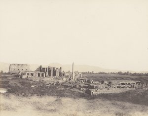 カルナック テーベ、南東から撮影した廃墟の概観、T、1851 ～ 52 年、1853 ～ 54 年に印刷。