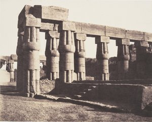ルクソール テーベ、後の建設 - ギャラリー - パラレルス、1851-52。 作： Félix Teynard