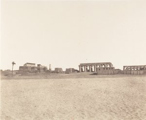 ルクソール テーベ、廃墟の概観、1851 ～ 52 年、1853 ～ 54 年に印刷。 作： Félix Teynard