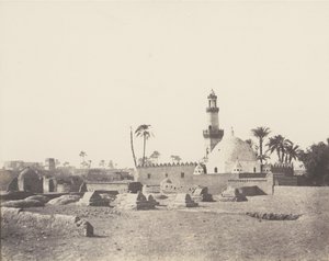 Souâdj、イスラム教徒の墓地とムラード・ベイの墓、1851-52年、1853-54年に印刷。 作： Félix Teynard