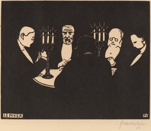 Le Poker (Poker) 作： Félix Vallotton