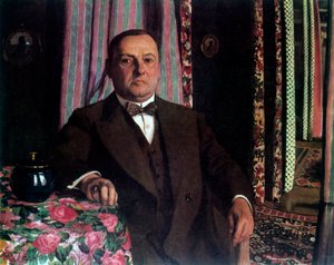 「ゲオルク E. ハーセンの肖像」、1913 年。 作： Félix Vallotton