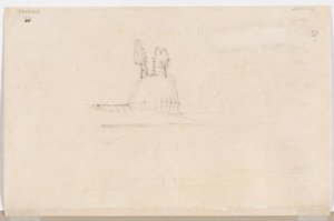 1800年代のモスク近くのパビリオンのスケッチ。 作： Félix Ziem
