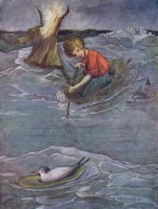ネバーバードがボートと交換すると言った巣（カラーリトグラフ） 作： Flora White