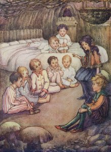 ウェンディが物語を語った森の地下ハウス（カラーリトグラフ） 作： Flora White