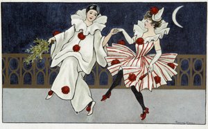 月明かりの中で踊るピエロとコロンビーヌ - フローレンス・ハーディ作、デビュー作20世紀
