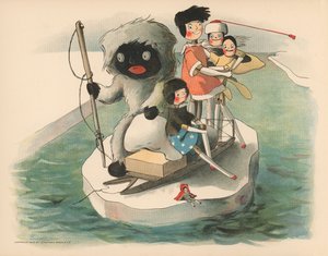 ゴリウォッグスポーラーアドベンチャーのイラスト 作： Florence K. Upton