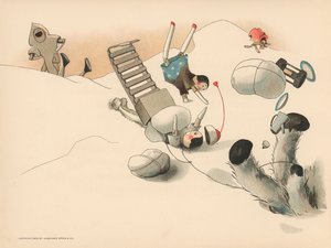 ゴリウォッグスポーラーアドベンチャーのイラスト 作： Florence K. Upton