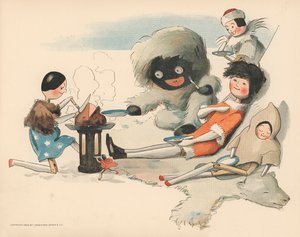 ゴリウォッグスポーラーアドベンチャーのイラスト 作： Florence K. Upton
