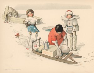 ゴリウォッグスポーラーアドベンチャーのイラスト 作： Florence K. Upton