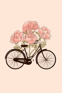 自転車と花：パリ、2022年（デジタル） 作： Florent Bodart