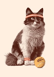 テニスキャット、2021年（デジタル） 作： Florent Bodart