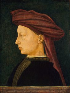 若い男の横顔の肖像画 作： Florentine 15th Century