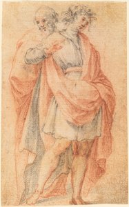 二人の男性像：若者と老人 作： Florentine 17th Century