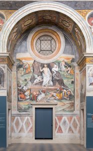 修道女の聖歌隊のフレスコ画、フロリアーノ・フェラモラ 作： Floriano Ferramola