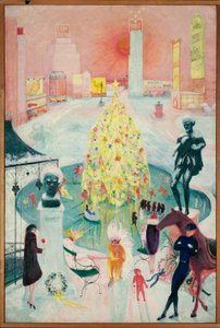 クリスマス、1930～40年頃（キャンバスに油彩） 作： Florine Stettheimer