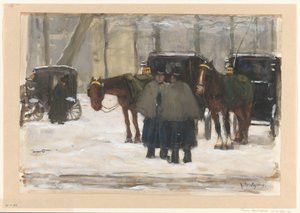 雪の中の馬車と御者 作： Floris Arntzenius