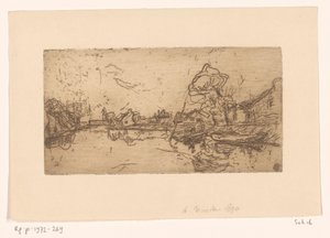 ボートの人物と川の景色 北（原題） 作： Floris Verster