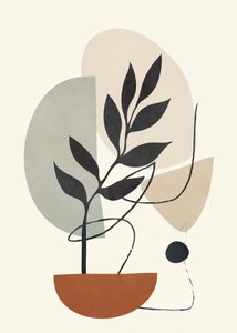 抽象的な鉢植え 作： Flow Line