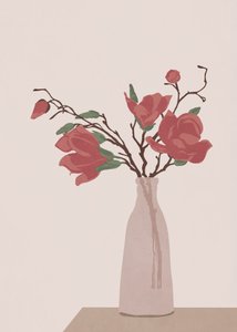 エレガントなマグノリアの花瓶 作： Flow Line