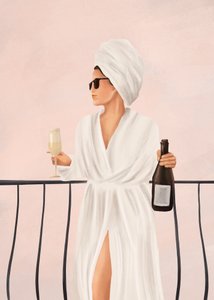 贅沢なバルコニーでのシャンパン・モーニング