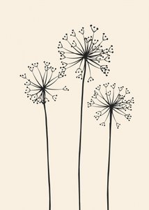 ミニマルなタンポポの花 作： Flow Line