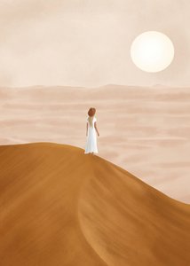 孤独な砂漠の旅