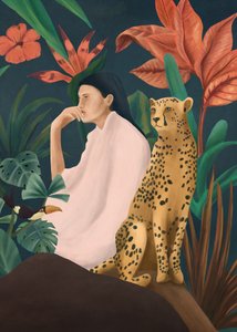 思慮深い女性 ジャングル・チーター