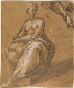 ドレープのある着席ヌード 作： Follower of Bartholomaeus Spranger