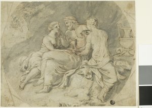 ロトと娘たち 作： Follower of Charles Le Brun