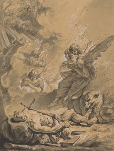 聖ヒエロニムスの死 作： Follower of Francesco Fontebasso
