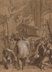 天使と聖人の葬列 作： Follower of Francesco Fontebasso