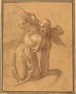 十字架の下に倒れるキリスト 作： Follower of Francesco Salviati