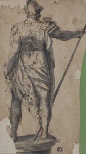 戦士立像、背面から 作： Follower of Francesco Salviati