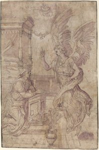 受胎告知 作： Follower of Frans Floris I